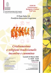 "Cristianesimo e religioni tradizionali: incontro e cammino"